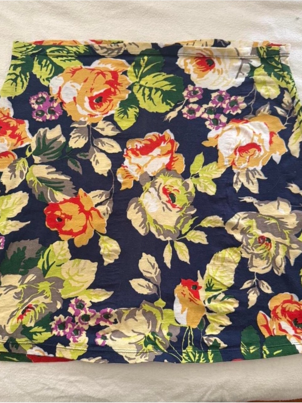 Motel Rocks Navy Floral Mini Skirt